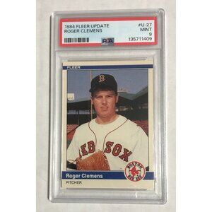 1984 Fleer Update - Roger Clemens #U-27 Rookie RC Boston Red Sox PSA 9 Min